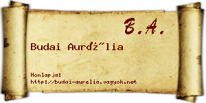 Budai Aurélia névjegykártya